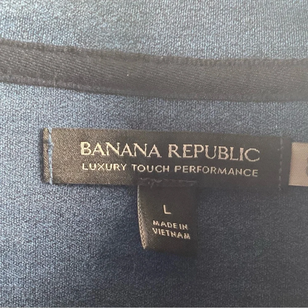 Banana Republic LUXURY TOUCH Large PERFORMANCE HALF ZIP Collared SHIRT